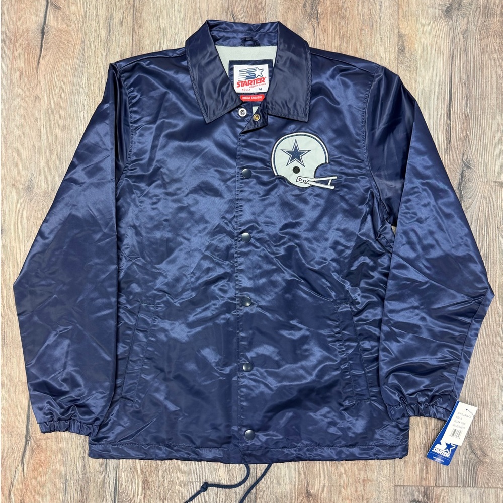 NWT Starter x Homage Exclusive Dallas Cowboys Coach's Blue Jacket - Size M Men